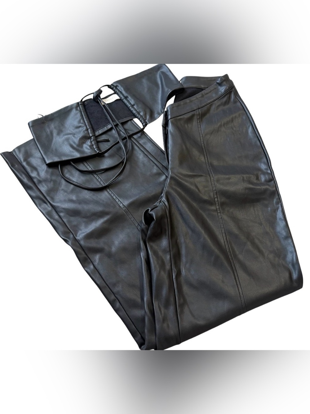 Meshki Black Faux Leather Set